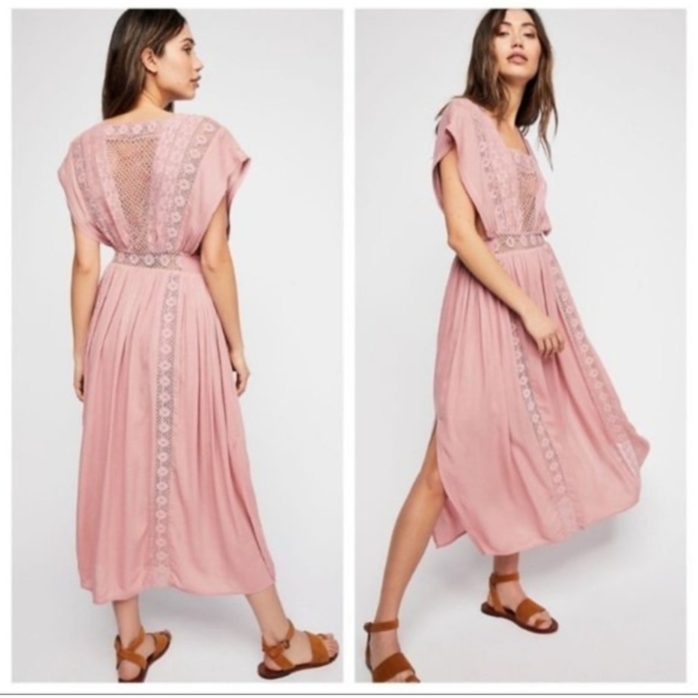 Free People Boho Distressed Dress Hippie Xs